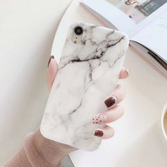 White Marble Case iPhone Xr