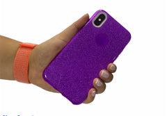 Purple glitter case iPhone X