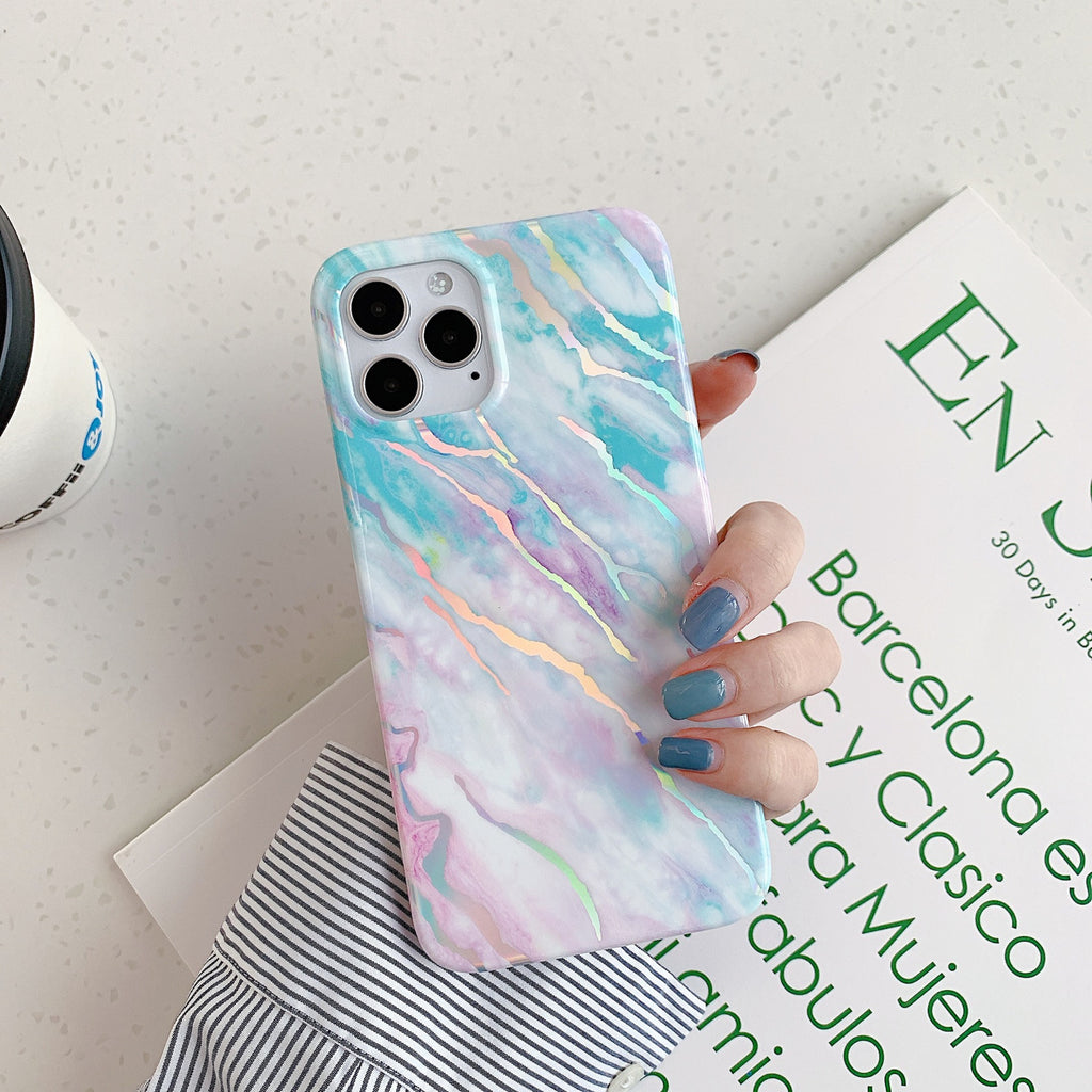 New White degrade marble case