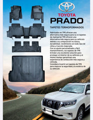 Tapetes Termoformados Premium en TPE para Toyota Prado, Fortuner  – Ajuste Perfecto y Máxima Protección