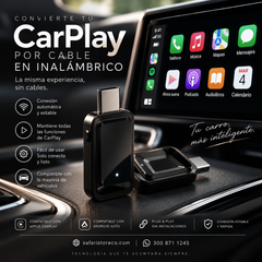 Adaptador para convertir CarPlay por cable a CarPlay inalámbrico en vehículos compatibles – Safari Store Colombia